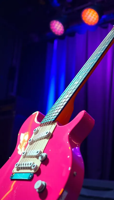 pink electric guitar