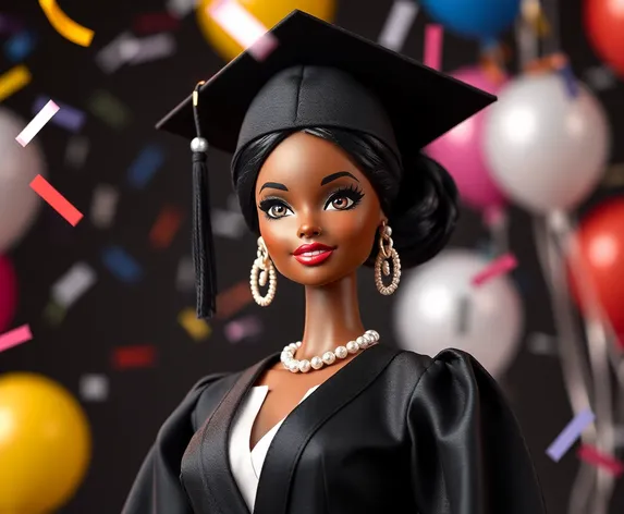 black graduation barbie