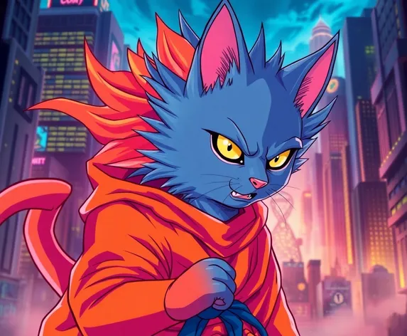 super saiyan cat