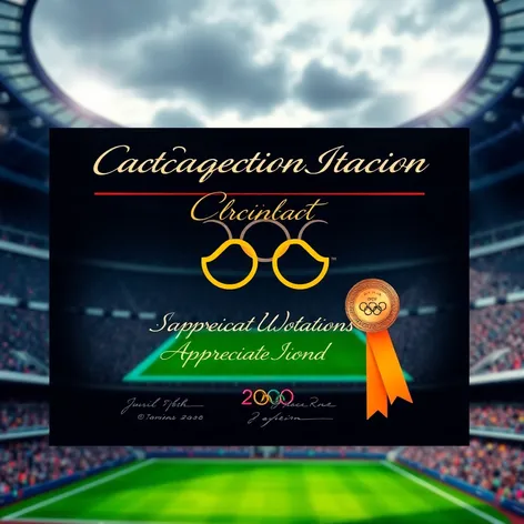 olympic certificate of appreciation