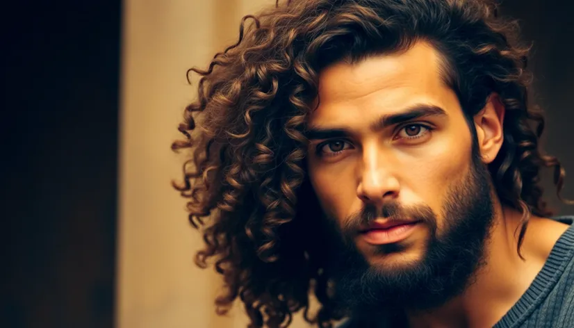 men long curly