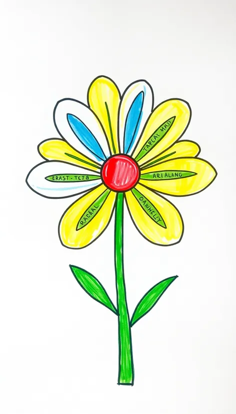 easy flower drawing and