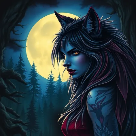 female werewolf fantasy art