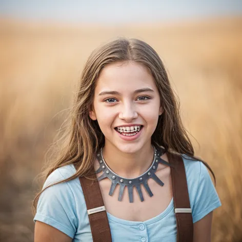 Braces teen girl