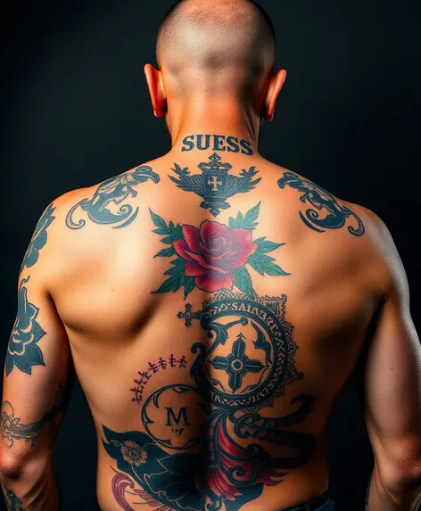 guy tattoos on back