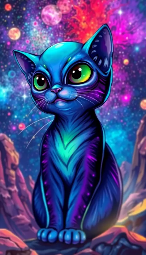 alien cat art