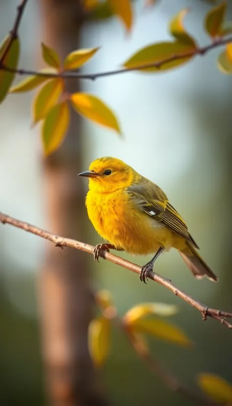 small yellow bird