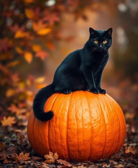 black cat pumpkin