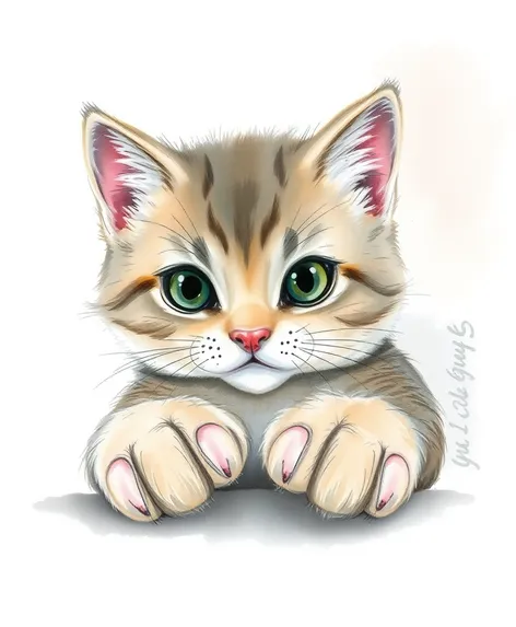 cat paws drawing