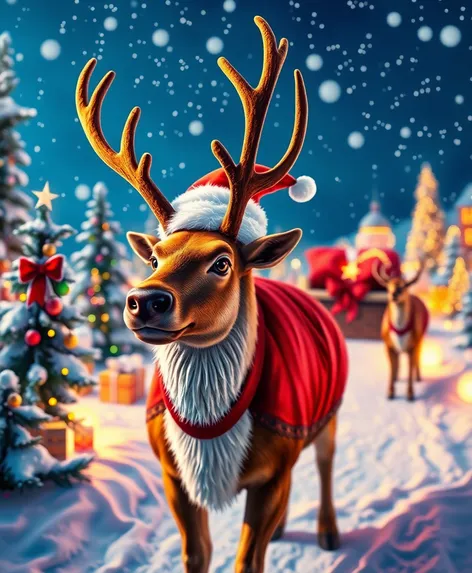 santa in reindeer