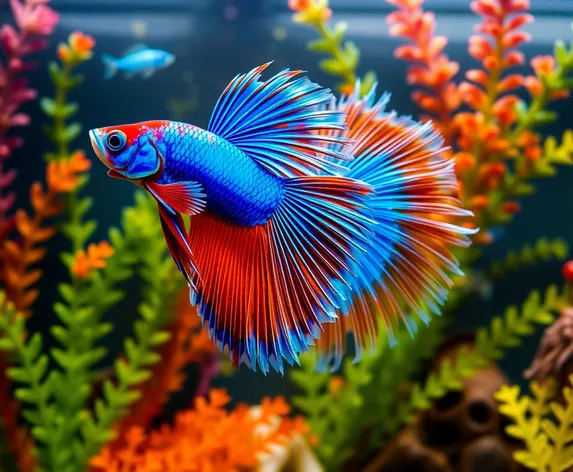 blue and orange betta