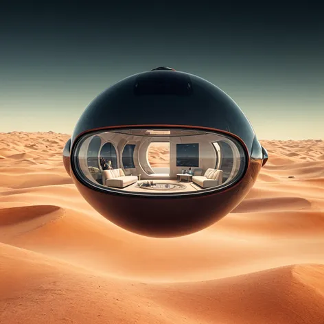 a futuristic spherical capsule