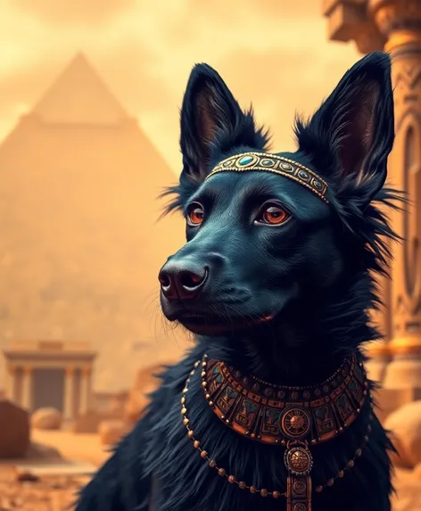 egyptian dog black