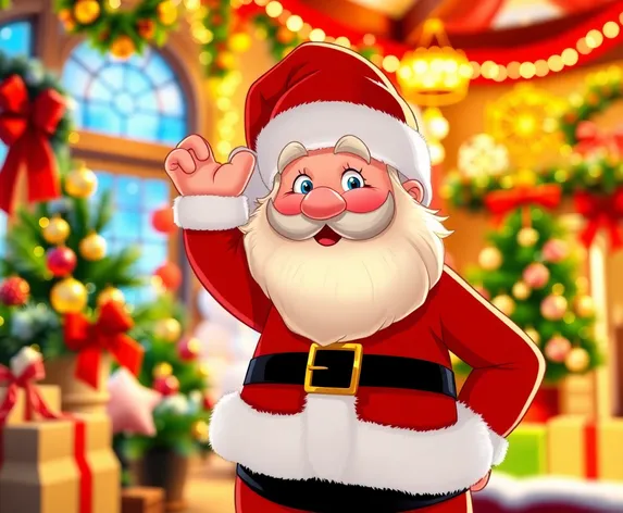 images of santa cartoon