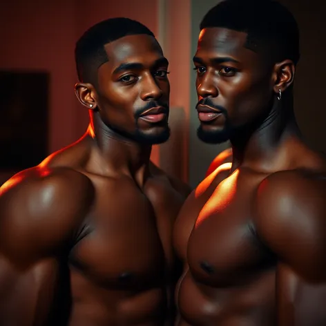 black muscular gay men