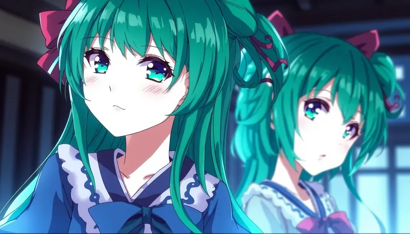 green hair anime girls