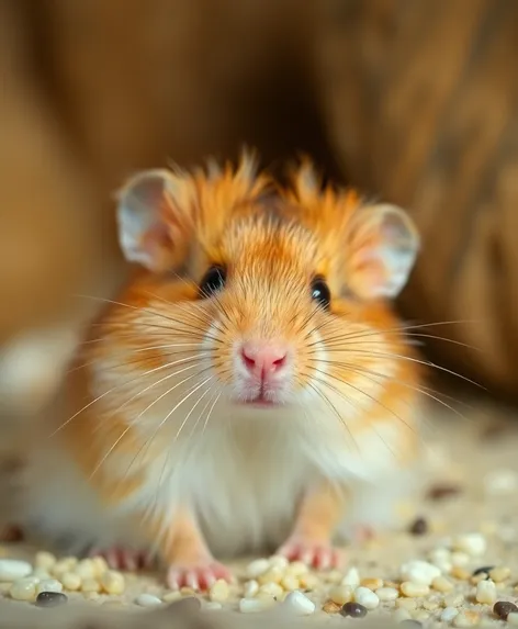 long haired syrian hamster