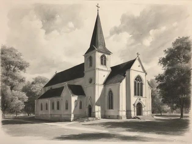 church drawing