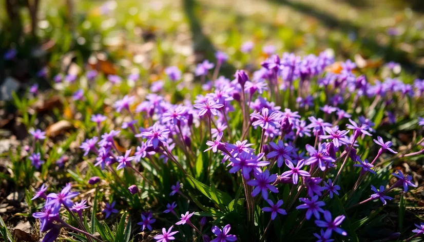 ground cover with purple