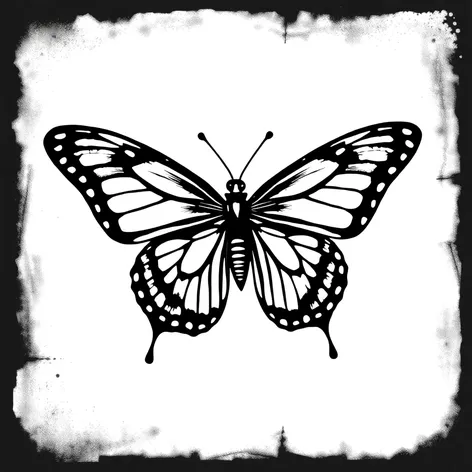 butterfly clipart black and