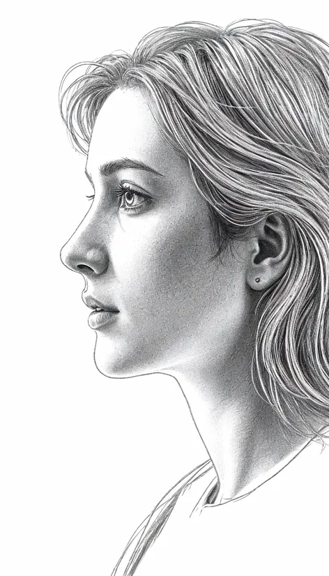 side profile drawing