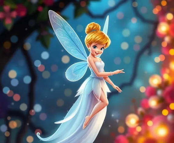 tinkerbell in white dress