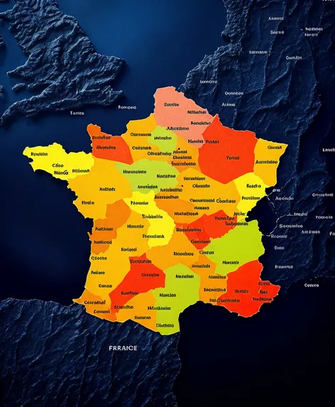 map of france with