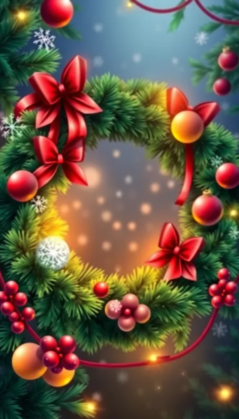 christmas wreath clipart