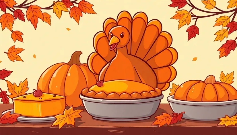 thanksgiving feast clipart cute