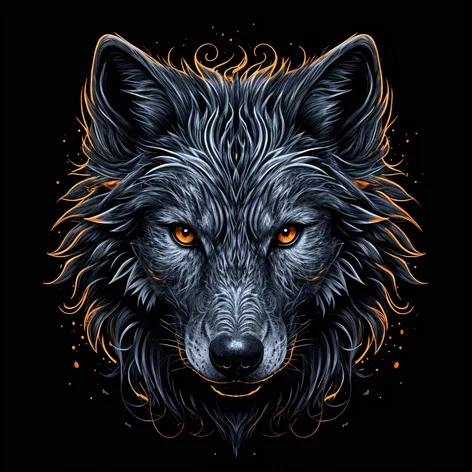 Tribal wolf tattoo, the