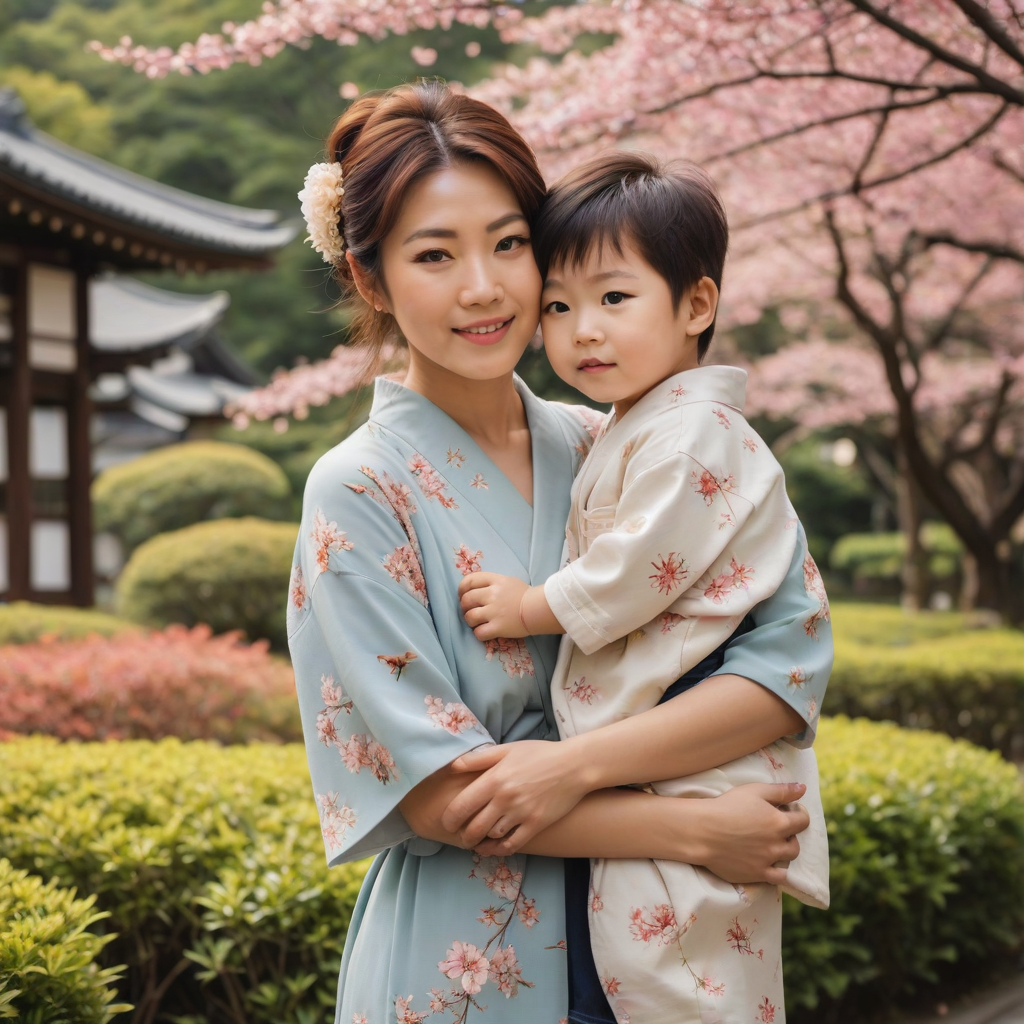 japanese mom and son Image – Free AI Generator | Makepix