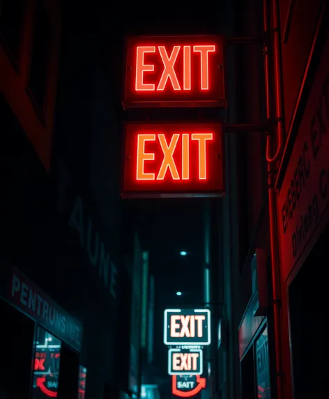 emergency exit signs