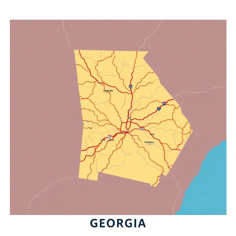 road map of georgia