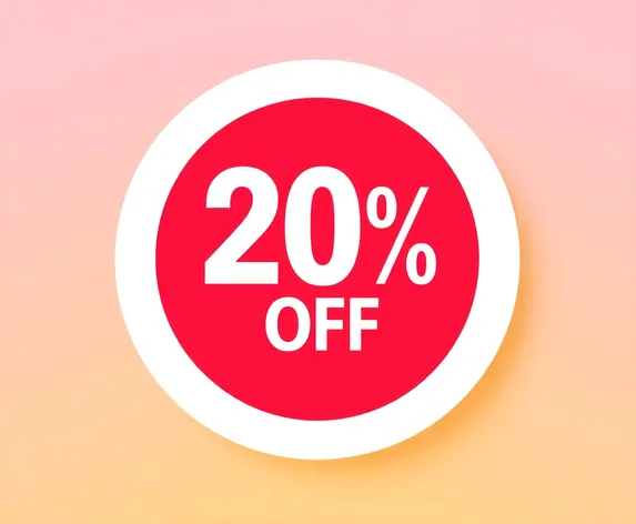 20 percent off circle