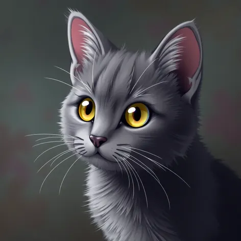 anime grey cat