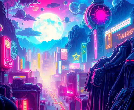 retro futuristic art