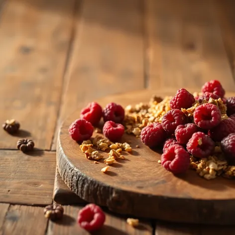 dried raspberries granola