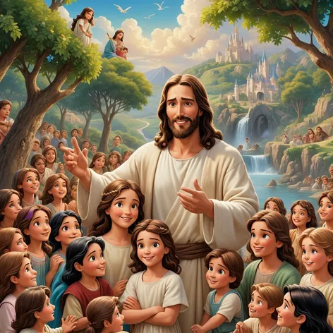 jesus disney con niños
