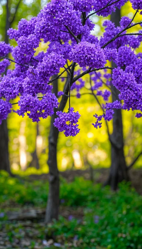 purple-blooming tree