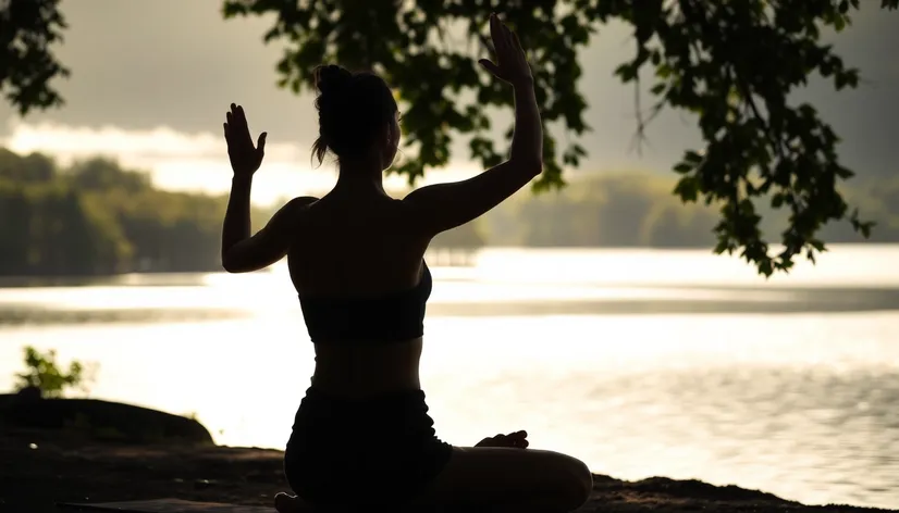 a person practicing yoga