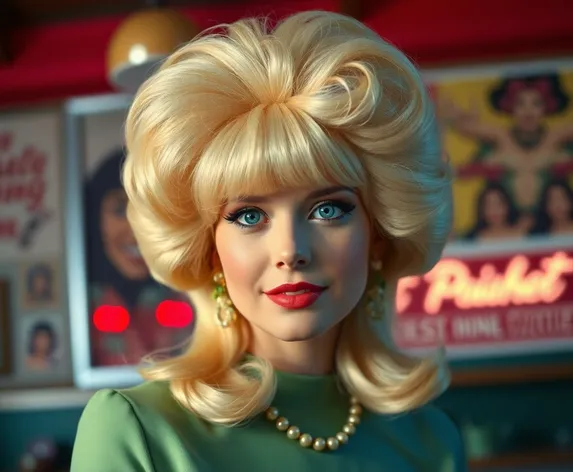 bouffant wig blonde