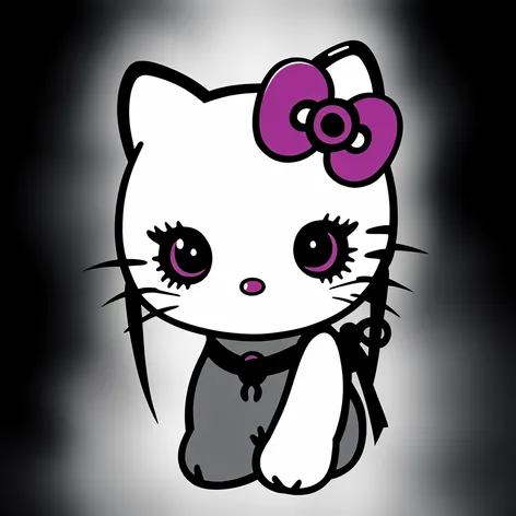 goth hello kitty transparent