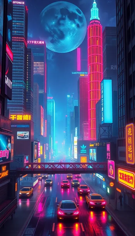 retro futurism city