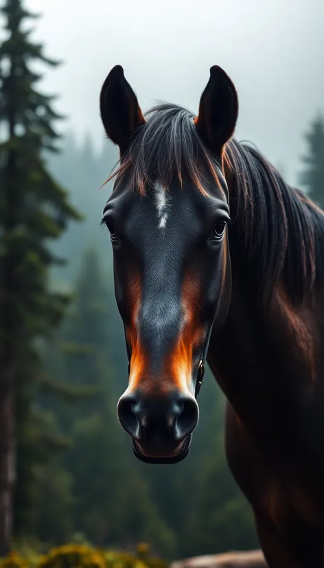 dark bay horse