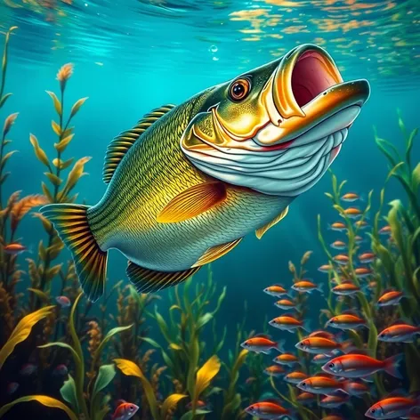 animated large mouth bass