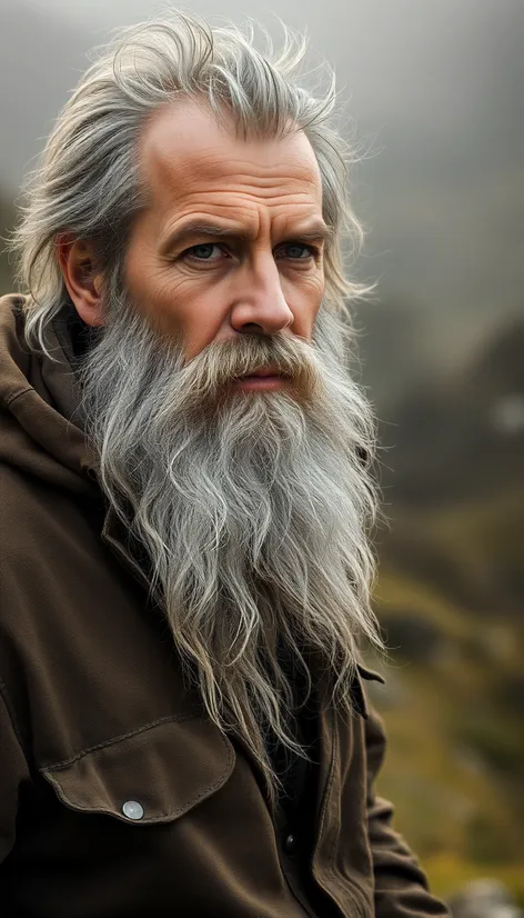 grey long beard