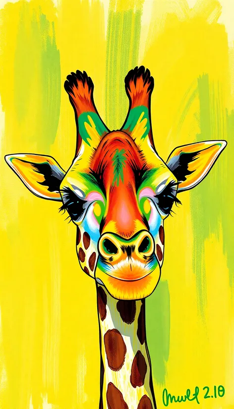 giraffe painting