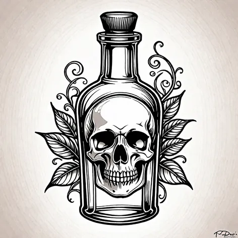 poison bottle tattoo