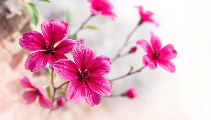 paintings of pink flowers