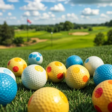 colorful cute golf balls